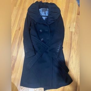 BCBGMAXAZRIA ruffle navy outerwear XXS